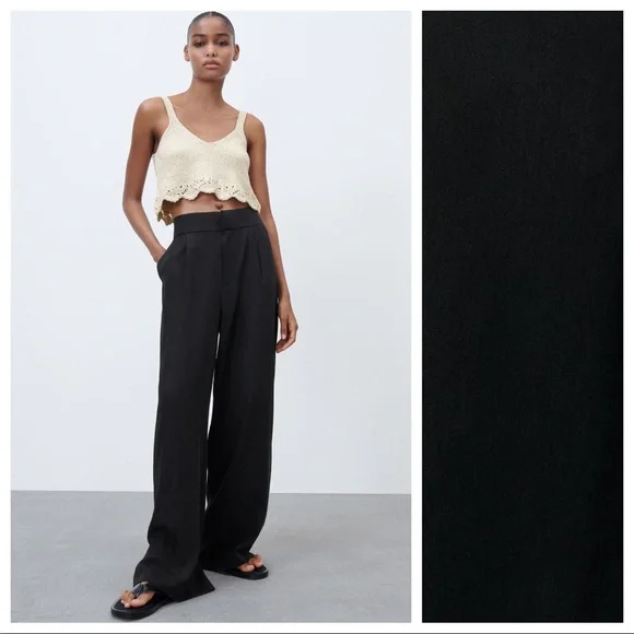Zara | Pants & Jumpsuits | Nwt Zara Black Full Length
